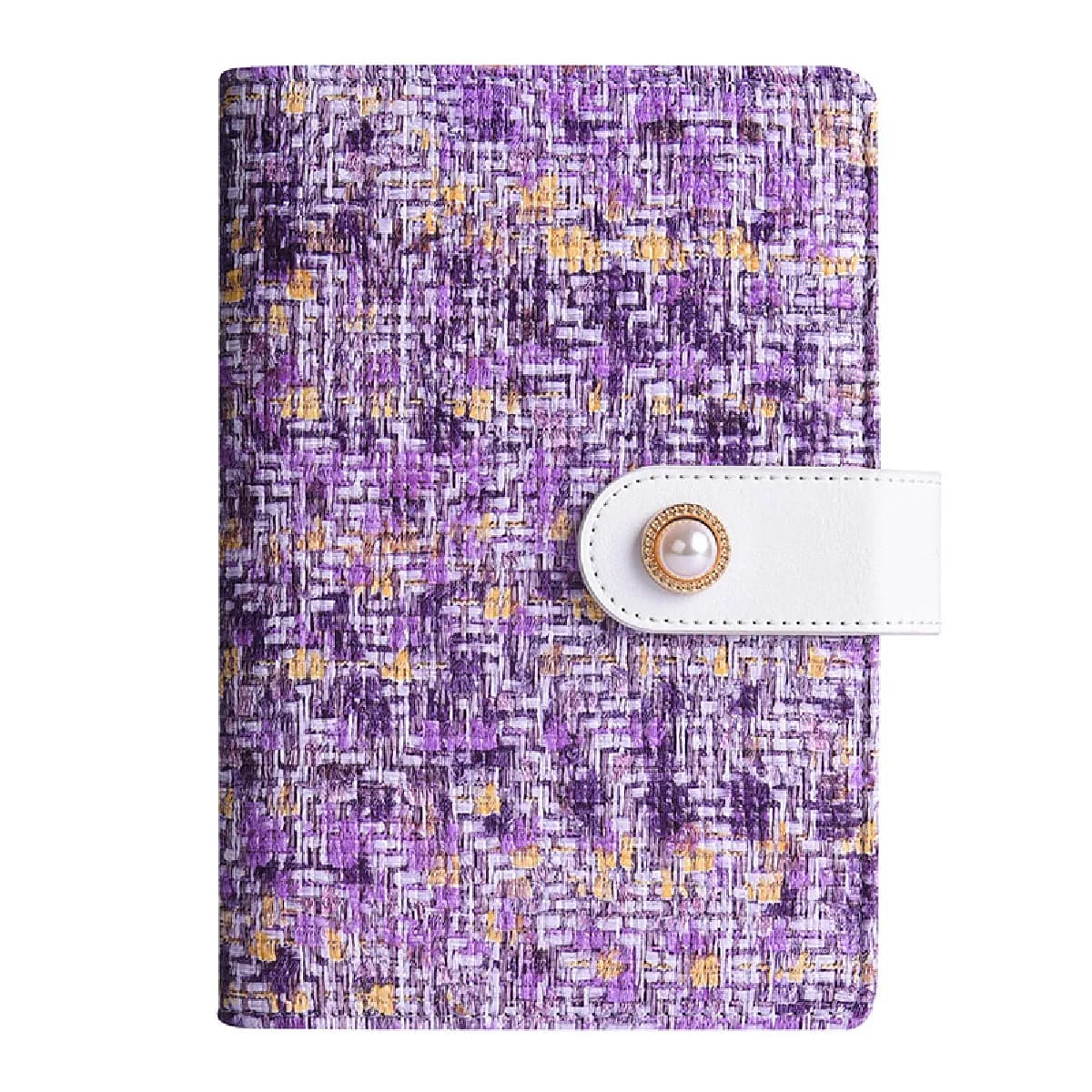 Classeur budgétaire A6 style tweed coloré avec pochette zippée, intercalaires, -