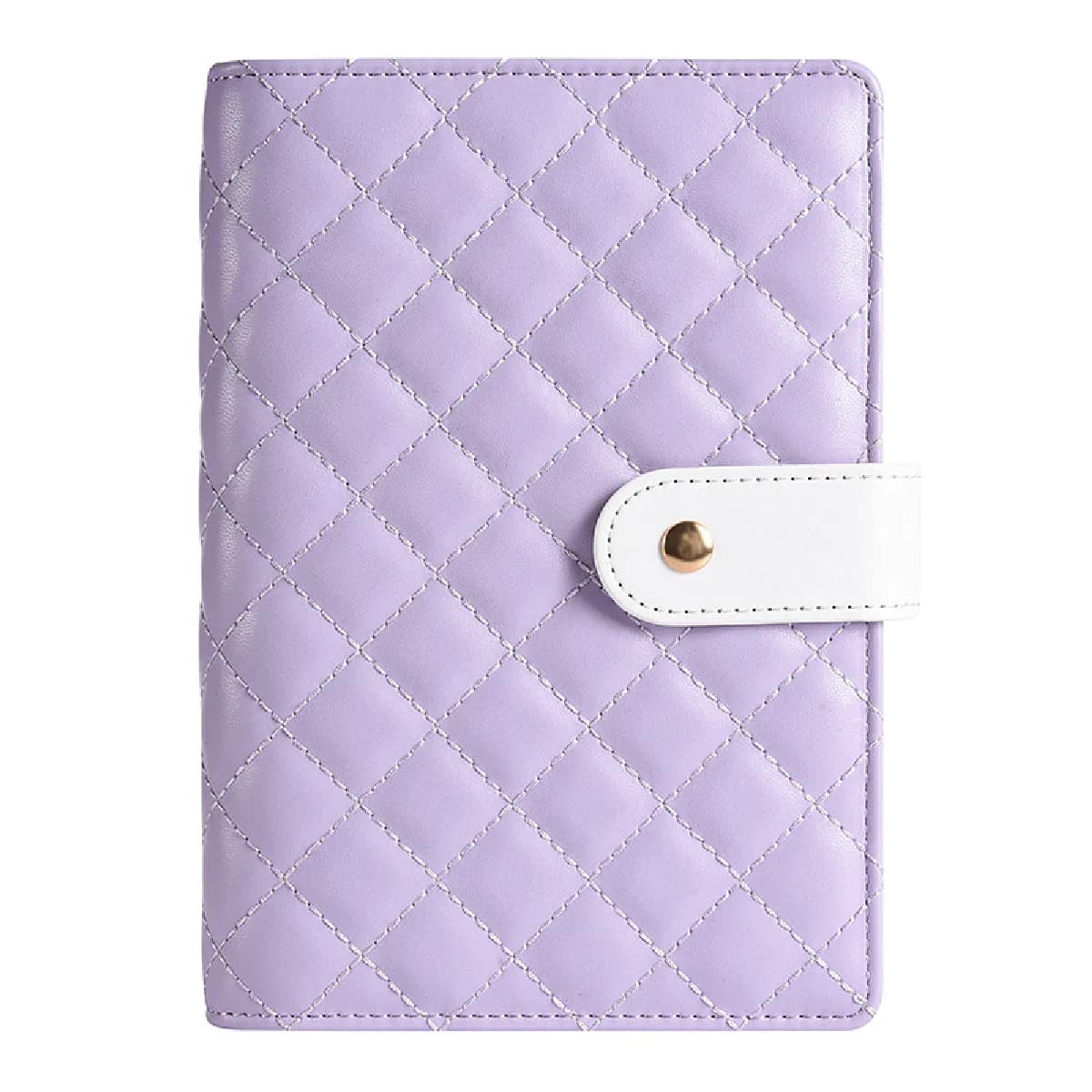 Carnet à feuilles mobiles A6 en cuir PU, style pain violet (couverture