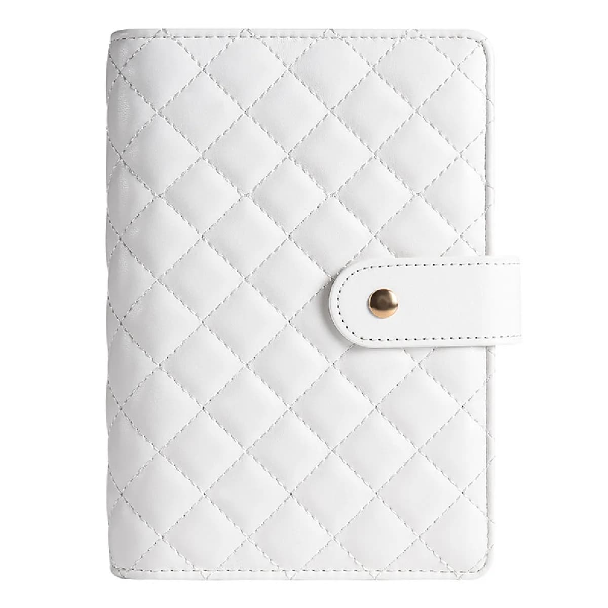 Carnet de notes A6 en similicuir, style pain, blanc (couverture uniquement)